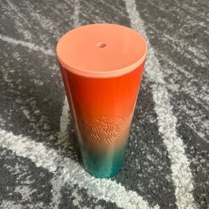 Starbucks Ombre Tumbler - Coral and Turquoise